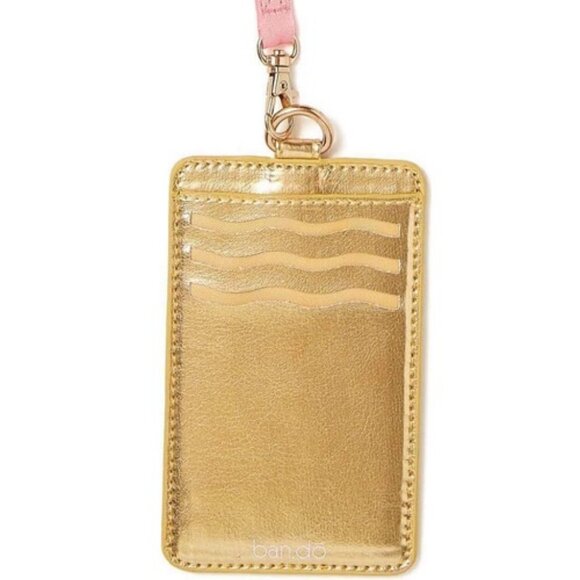 Keep it Close Card Case with Lanyard, Metallic Gold, NWT - Picture 2 of 3